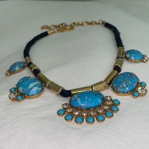 Ann Taylor Gold Blue Stone Necklace